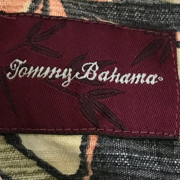 Tommy Bahama 100% Silk Hawaiian Shirt Men XXL Green Floral Button Up Pocket - Picture 3 of 12